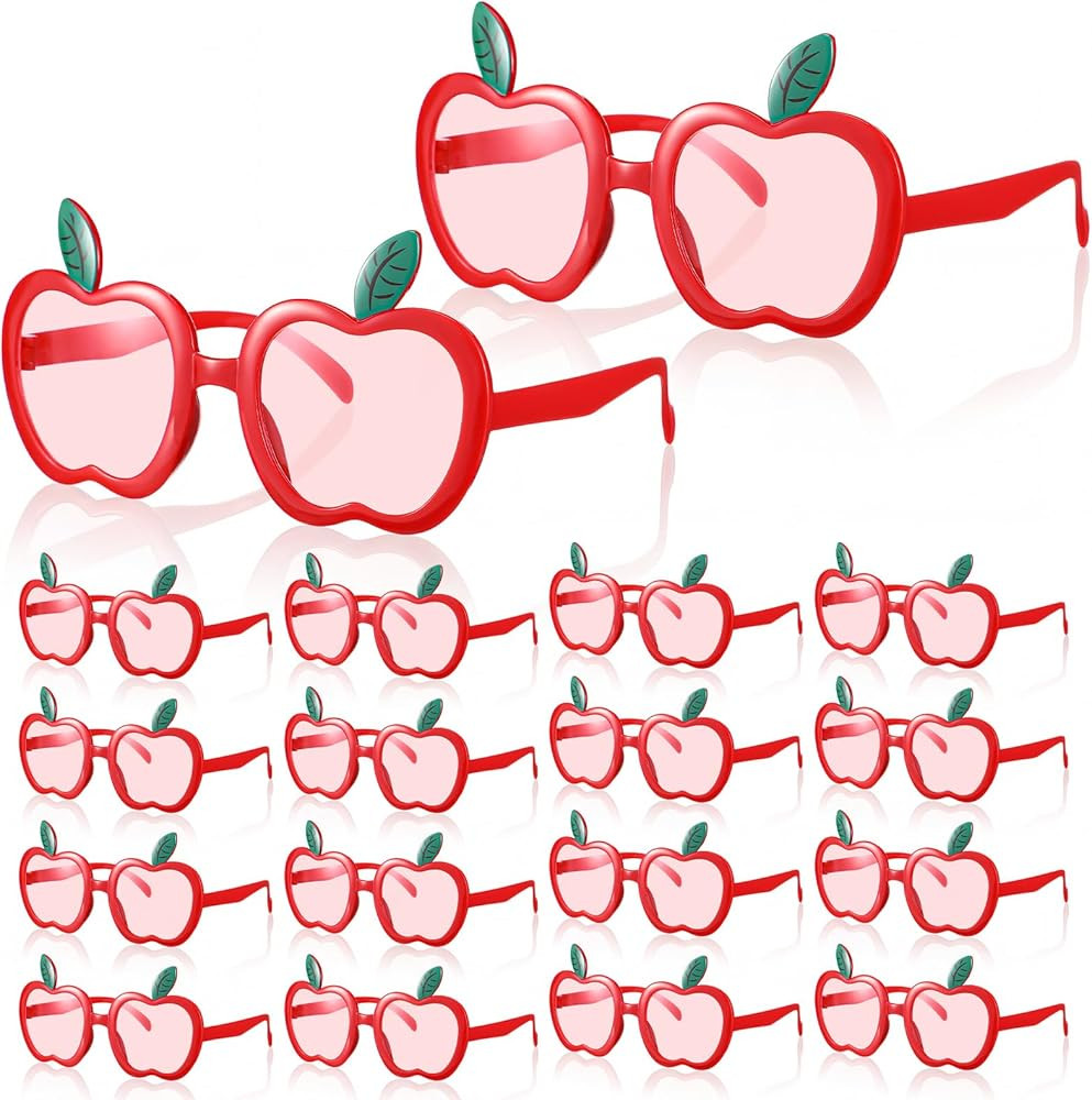 18 Pairs Apple Sunglasses Teacher Appreciation Week Apple Shaped Glasses Thank You Teachers Party... | Amazon (US)