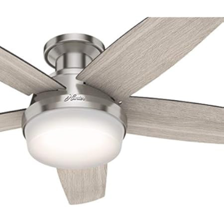 Hunter Indoor Low Profile Ceiling Fan with light and pull chain control - Anslee 46 inch, Matte S... | Amazon (US)