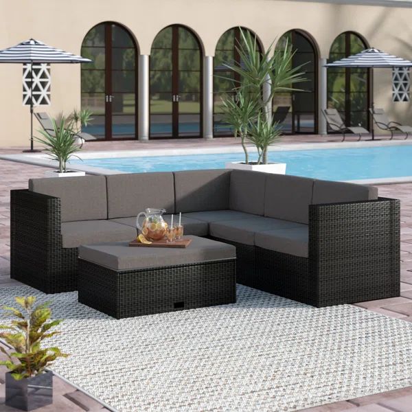 Cotswald 5 - Person Outdoor Seating Group with Cushions | Wayfair North America