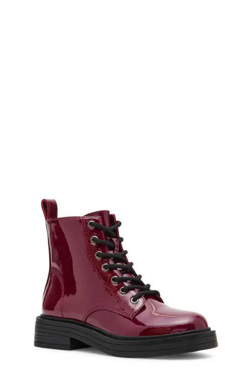 Steve Madden Kids' JPose Combat Boot in Burgundy at Nordstrom, Size 5 M | Nordstrom