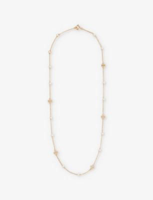 Kira Delicate 18ct gold-plated brass and pearl bracelet | Selfridges