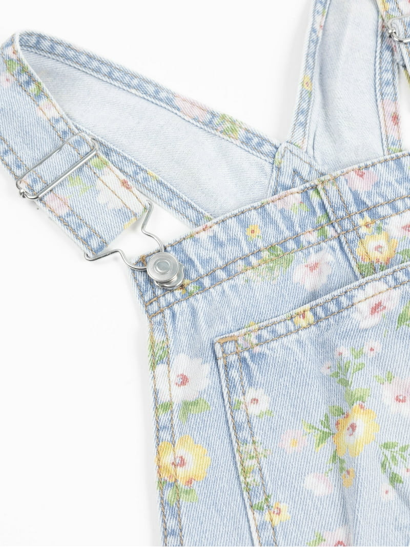 Wonder Nation Girls Denim Shortall, Sizes 4-18 | Walmart (US)