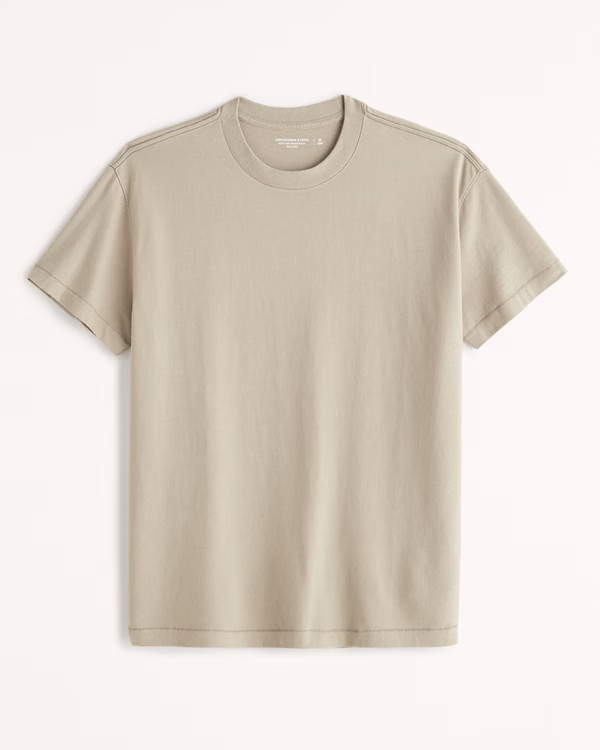 Essential Relaxed Crew Tee | Abercrombie & Fitch (US)
