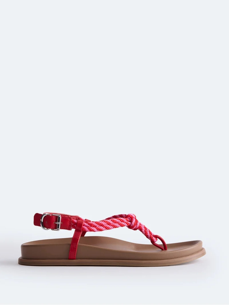 Free Assembly Women's Rope Footbed Sandals - Walmart.com | Walmart (US)