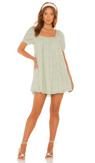Erynn Mini Dress in Mint Green | Revolve Clothing (Global)