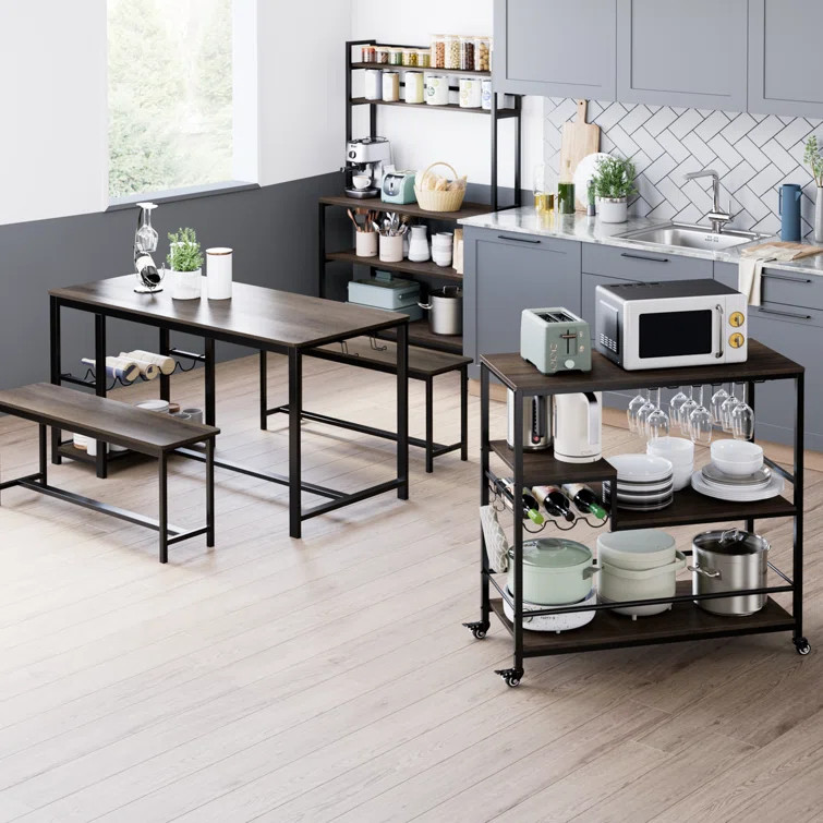 Kul 35.4'' Wide Bar Cart with Wine Bottle Storage | Wayfair North America