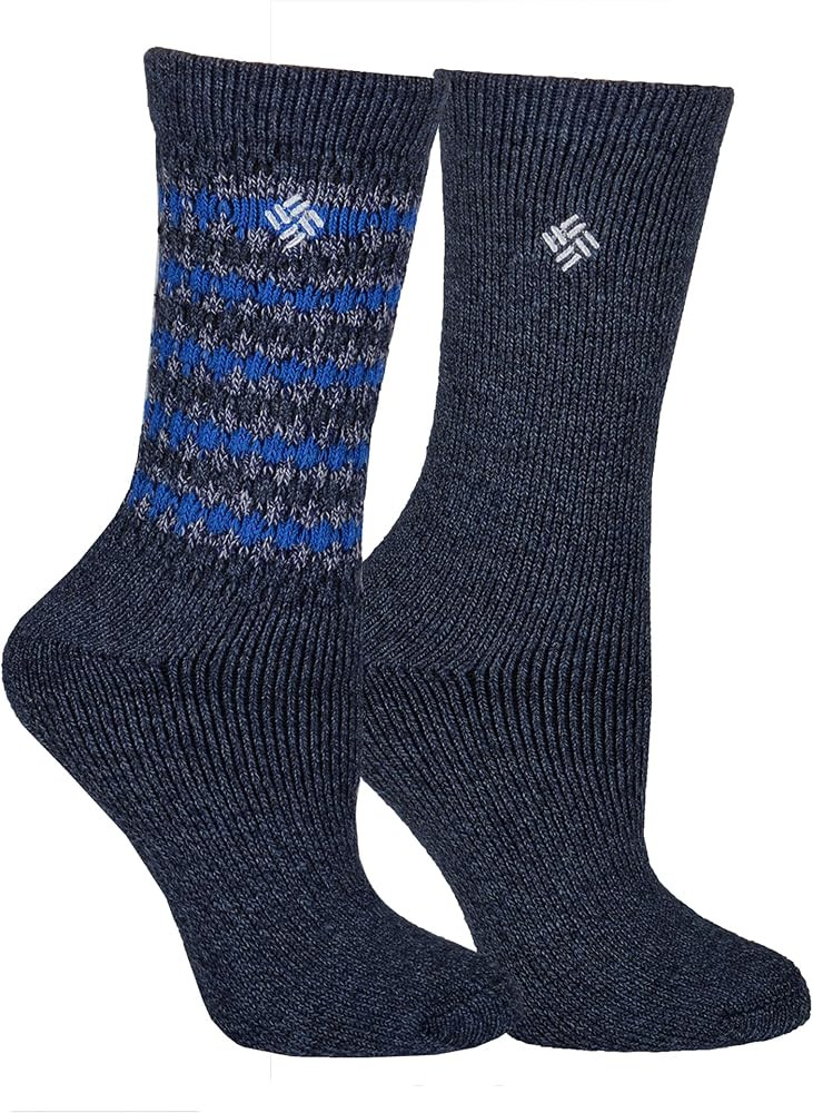 Columbia Women's 2 Pack Textured Wool Crew Socks | Amazon (US)
