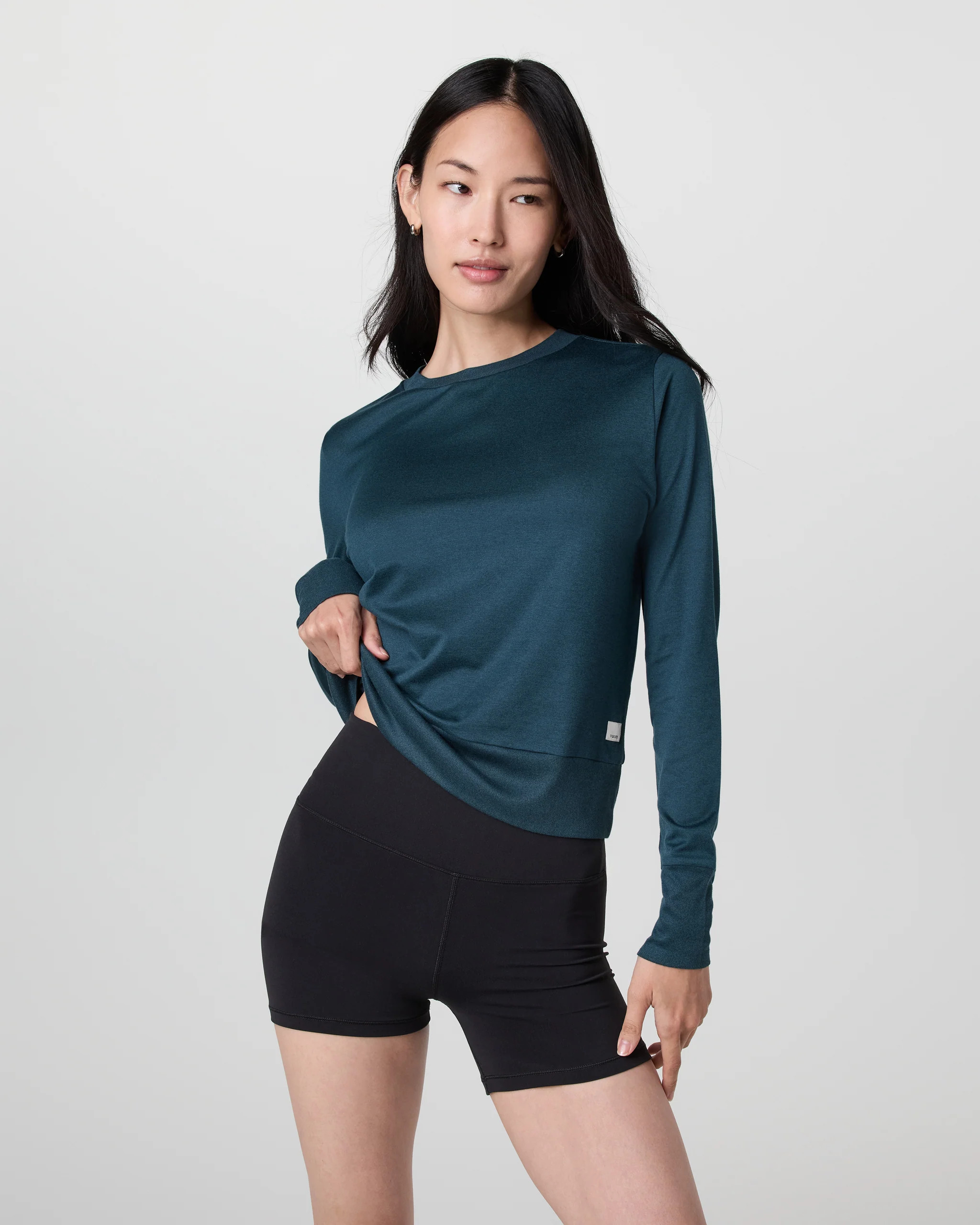 Daydream Crew | Moss Heather Long Sleeve Top | Vuori | Vuori Clothing (US & Canada)