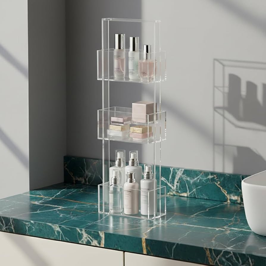 ONELUX 3-Tier Shower Organizer Stand,Acrylic Standing Shower Caddy,Bathroom Corner Shower Caddy (... | Amazon (CA)