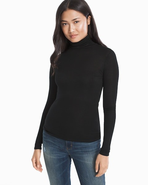 Women's Long-Sleeve Knit Turtleneck by White House Black Market | White House Black Market