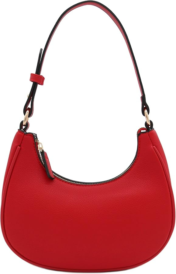 FashionPuzzle Small Crescent Shoulder Bag Red: Handbags: Amazon.com | Amazon (US)