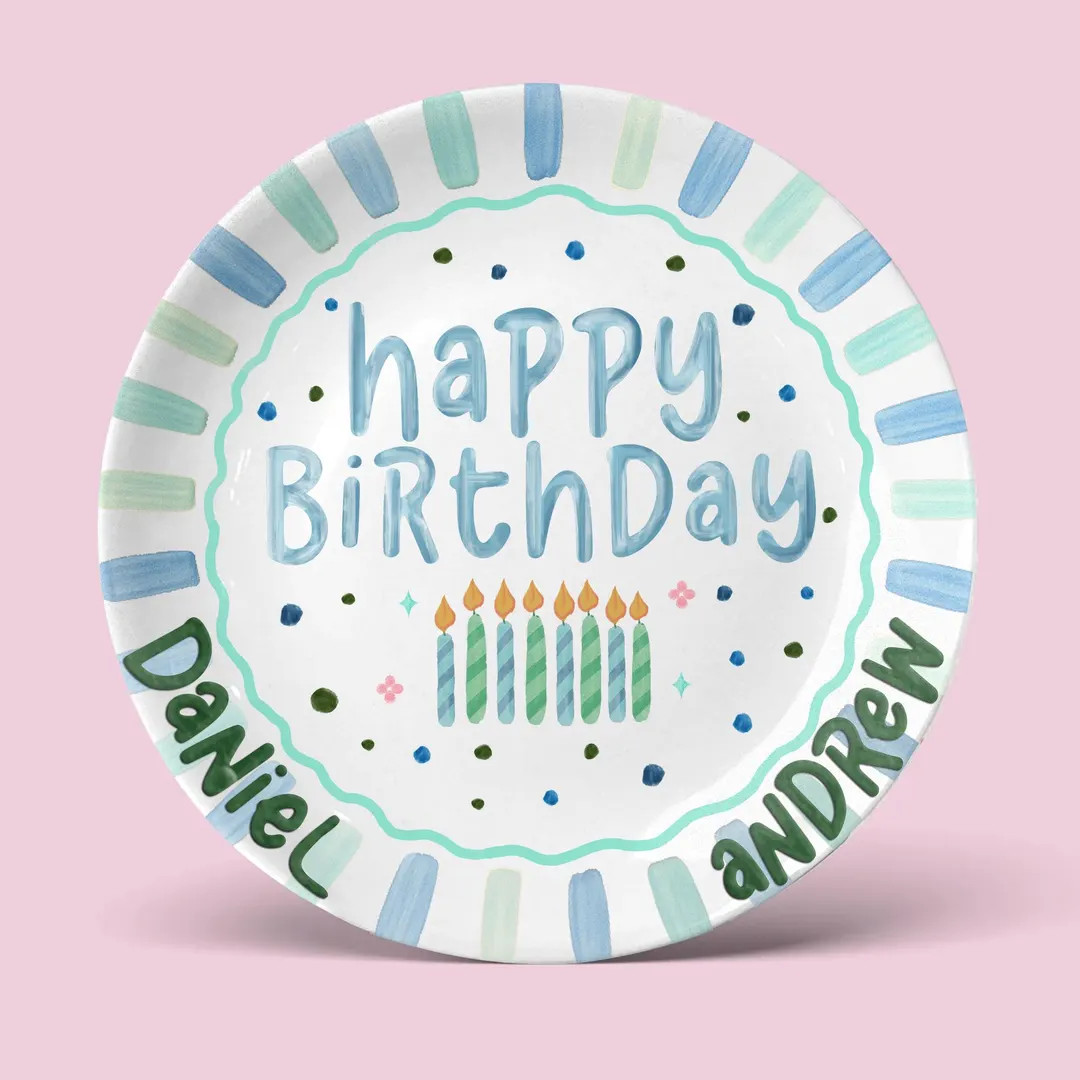 Personalized Birthday Plate | Food Safe Kiln-Fired Ceramic | Happy Birthday Keepsake | Custom Bir... | Etsy (US)