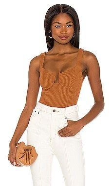 ASTR the Label Aria Bodysuit in Mocha from Revolve.com | Revolve Clothing (Global)