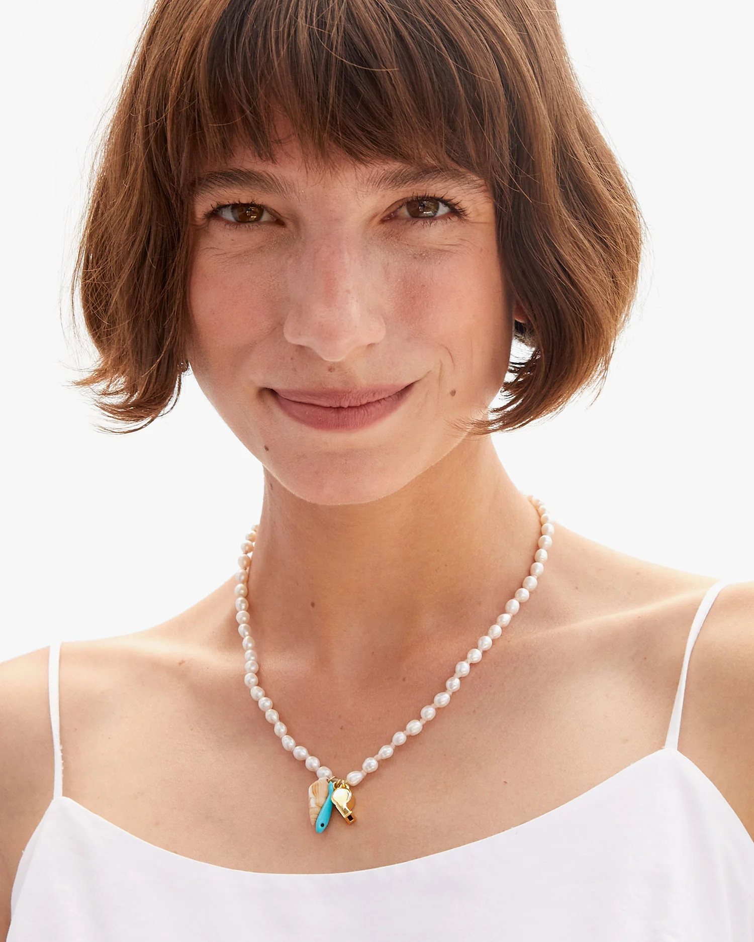 Freshwater Pearl Charm Necklace - 18 In | Clare V.