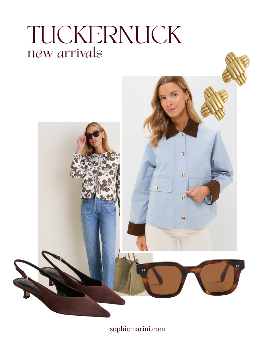 Tuckernuck's fall new arrivals just dropped and I already have a cart 🍂 🛒everything linked. Comment SHOP and I'll DM the details 💌

Corduroy chore jackets, quilted florals, and the sling backs I've been waiting on all summer. This drop is giving cozy-meets-polished — exactly the vibe I want for September. The bow hair tie and lattice earrings are the little details that make an outfit feel finished.

[Tuckernuck new arrivals, Liam chore jacket, Skye quilted jacket, sling back heels, tortoise sunglasses, fall accessories]
#tuckernuck #fallnewarrivals #falloutfitideas 

 #LTKootd #LTKSeasonal