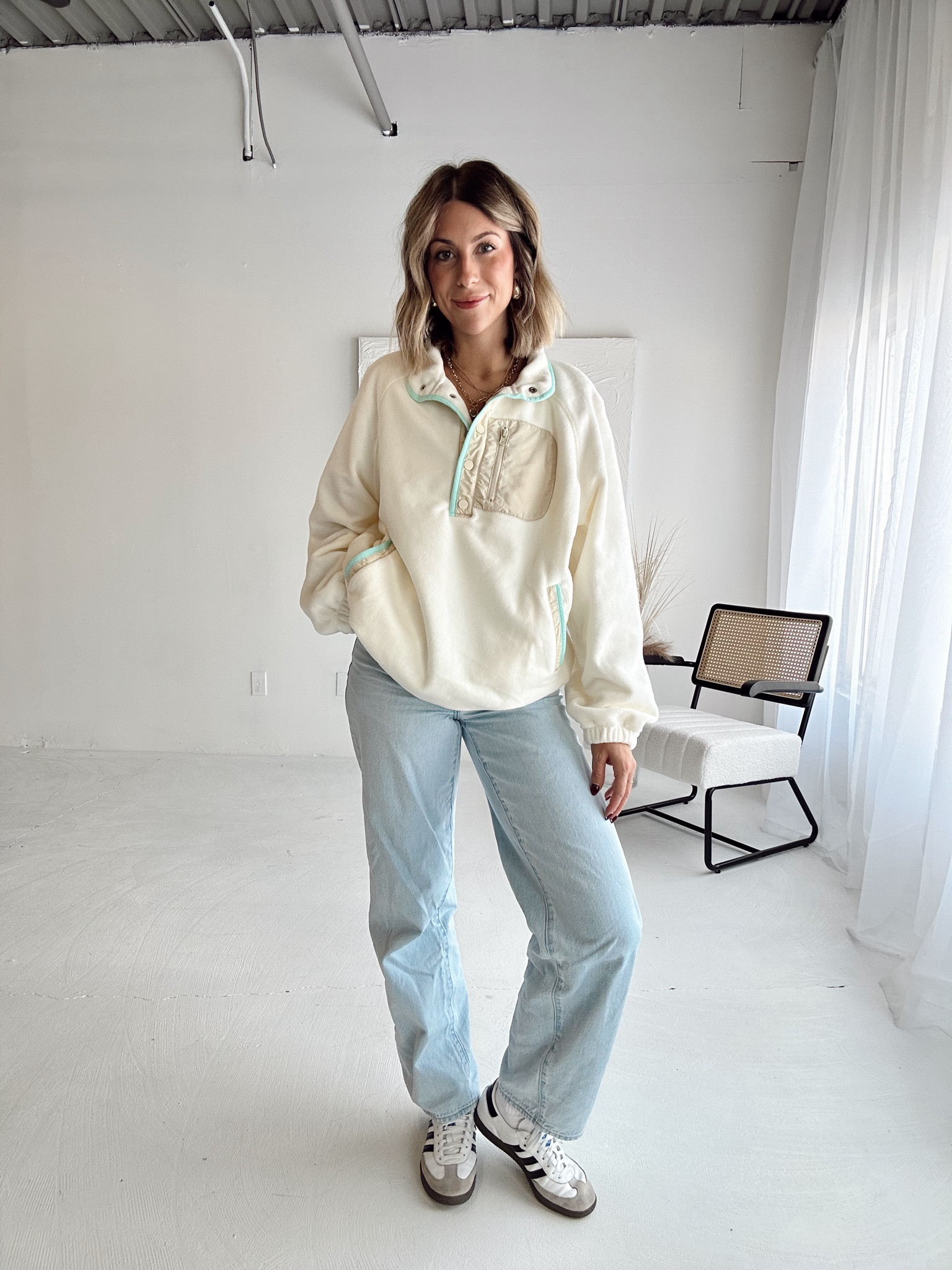 Amazon fashion Find 
Wearing size large! 
Levi baggy dad jeans in size 26
Adidas sambas 

#LTKwinter #LTKcanada #LTKstyletip