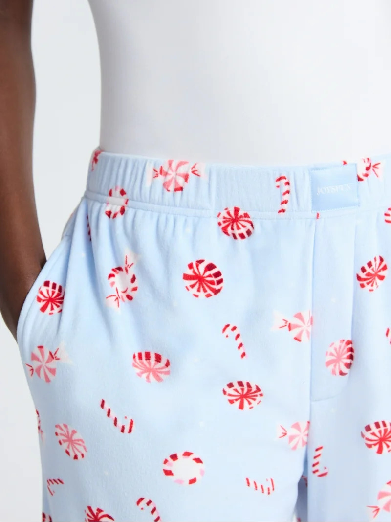 Joyspun Women's Velour Wide-Leg Sleep Pants, Size XS-3X | Walmart (US)