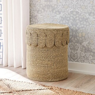 Scalloped Laundry Basket with Removable Cotton Liner & Seagrass Weave | Ballard Designs, Inc.