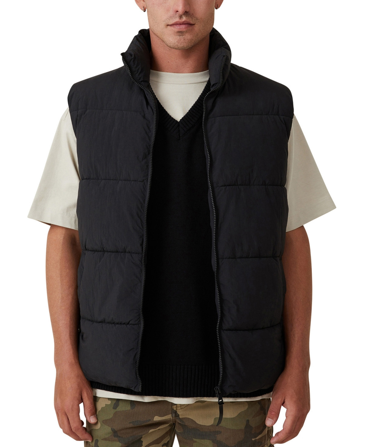 Cotton On Men's Mother Puffer Vest - Black | Macy's
