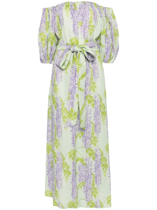 Bernadette Zaza off-shoulder Maxi Dress | Green | FARFETCH | Farfetch Global