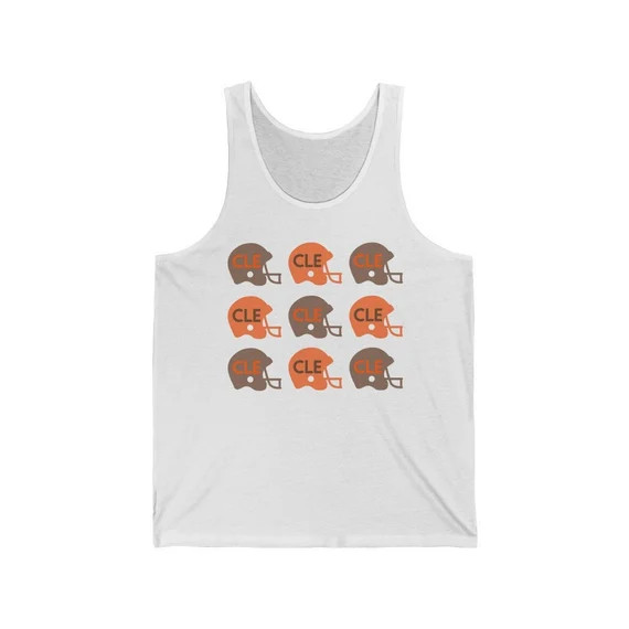Football Helmets Retro Cleveland Tank Top, Vintage Style Cleveland Tank Top, Womens Cleveland Tan... | Etsy (US)