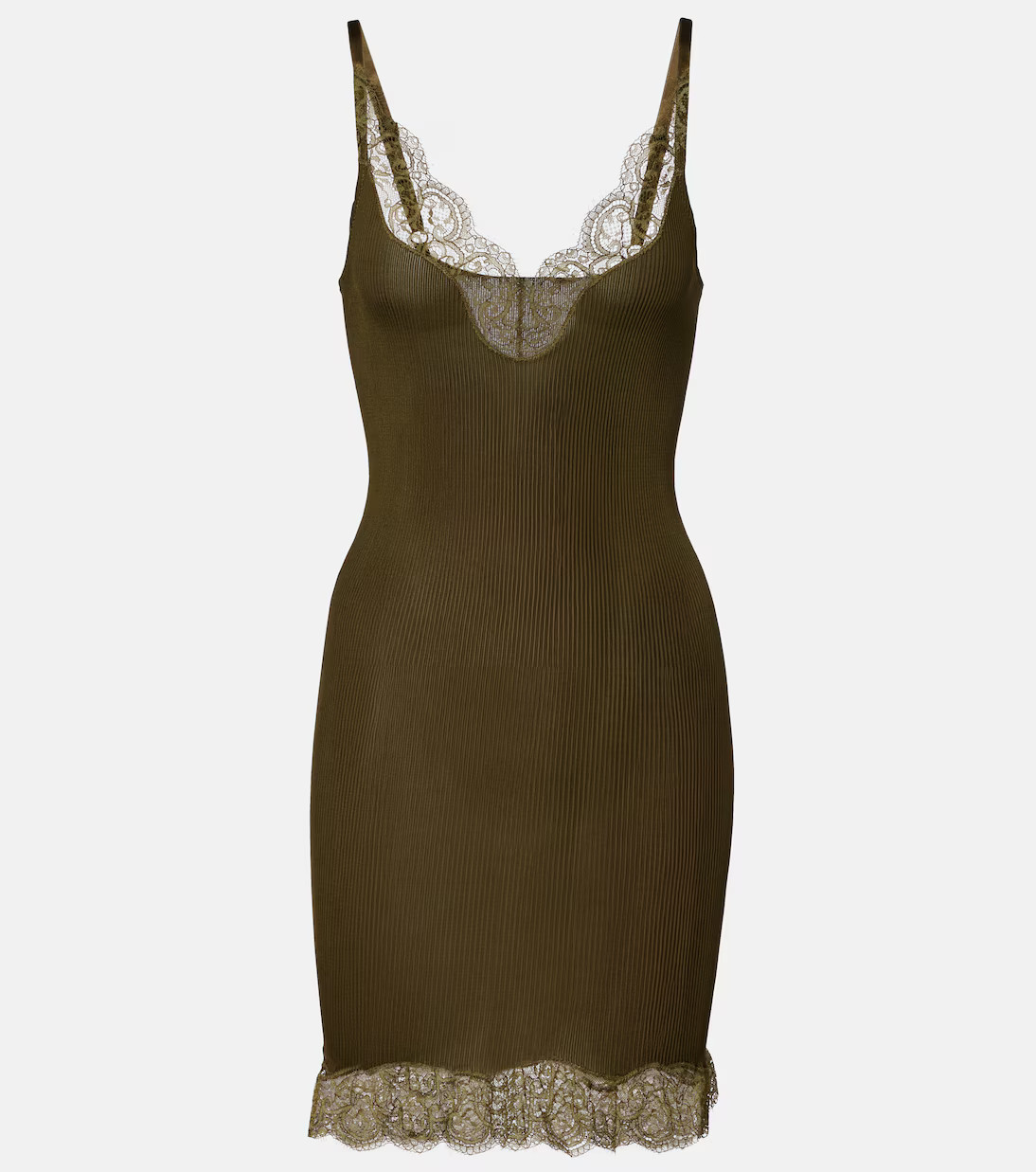Lace-trimmed silk jersey slip dress | Mytheresa (US/CA)
