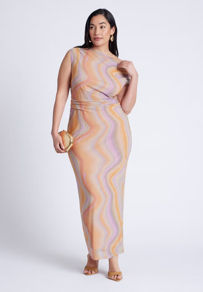 Printed Mesh Dress | Eloquii
