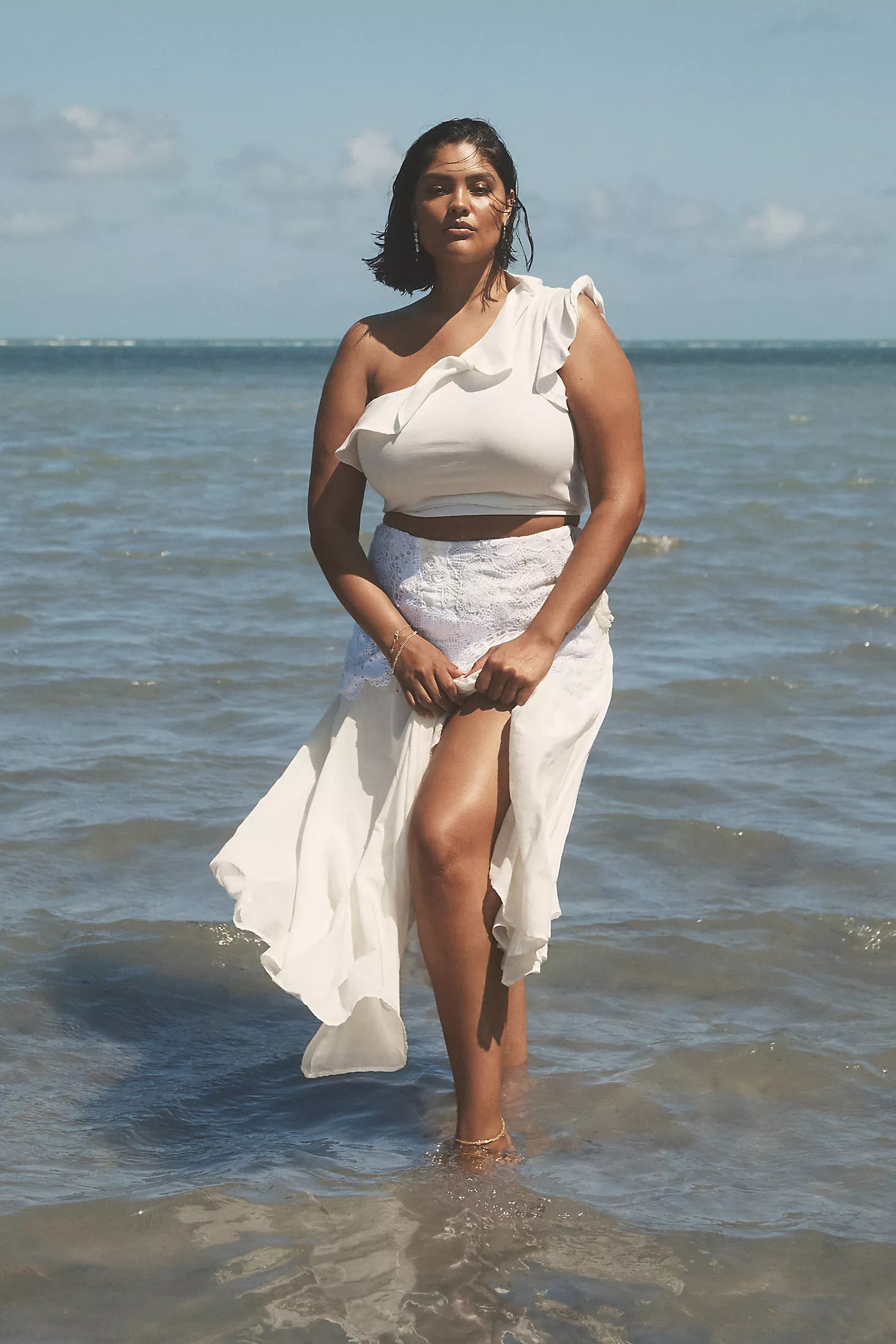 Maeve One-Shoulder Ruffled Top | Anthropologie (US)