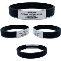 Engraved Silicone Id Bracelets For Men, Women, Children. Choose Your Color | Etsy (US)