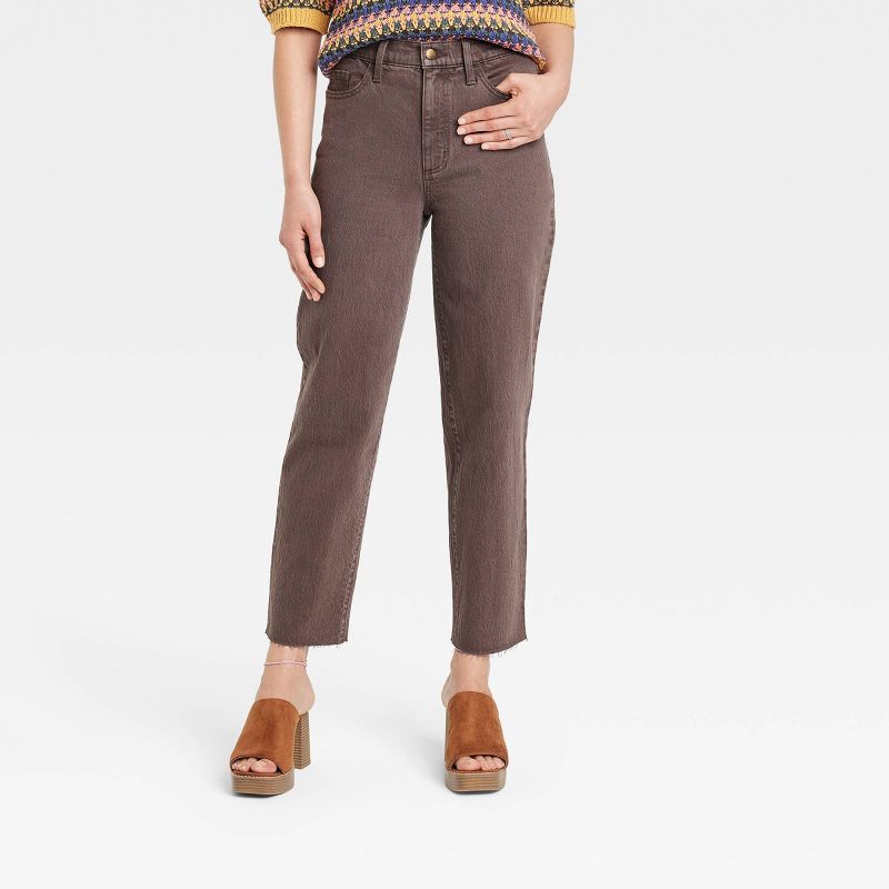Women's Super-High Rise Vintage Straight Jeans - Universal Thread™ Dark Brown | Target
