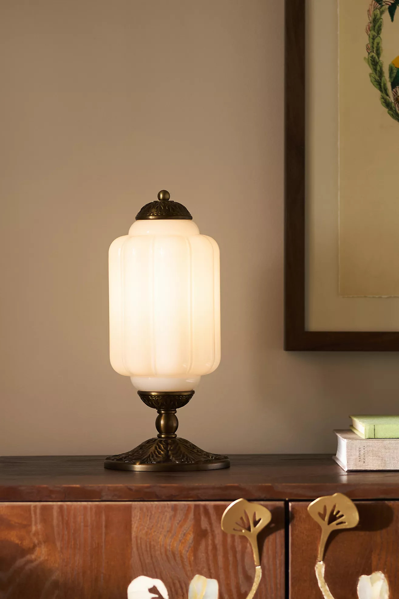 The Eloise Scallop Milk Glass Table Lamp | Anthropologie (US)