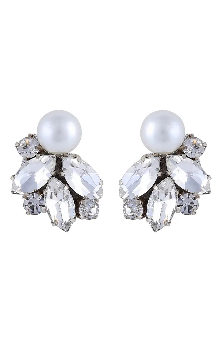 Deepa Gurnani Alessa Imitation Pearl & Crystal Earrings | Nordstrom | Nordstrom