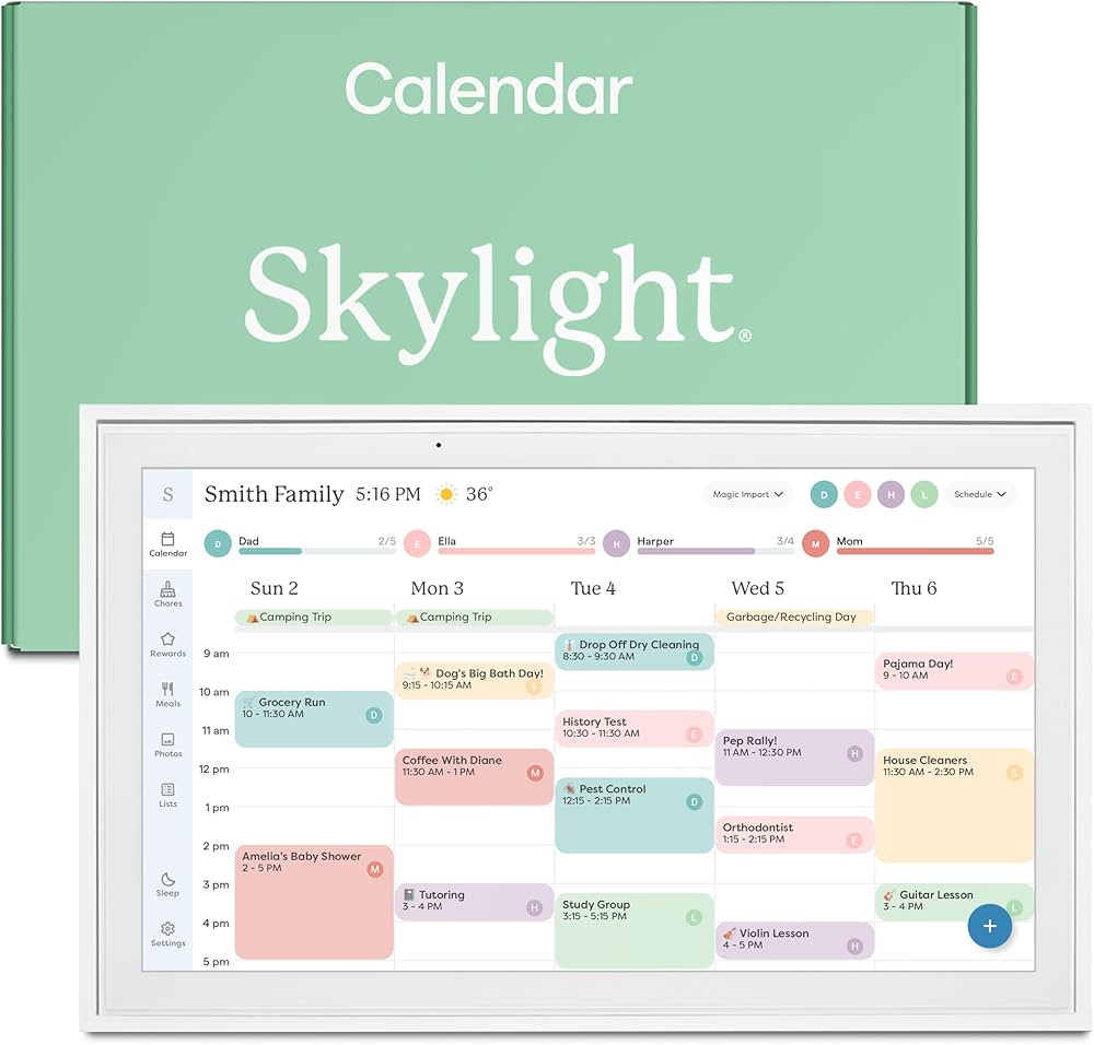 Skylight Calendar: 15 inch Digital Calendar & Chore Chart, Smart Touchscreen Interactive Display ... | Amazon (US)