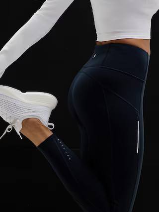 Rainier High Rise Reflective Print Legging | Athleta
