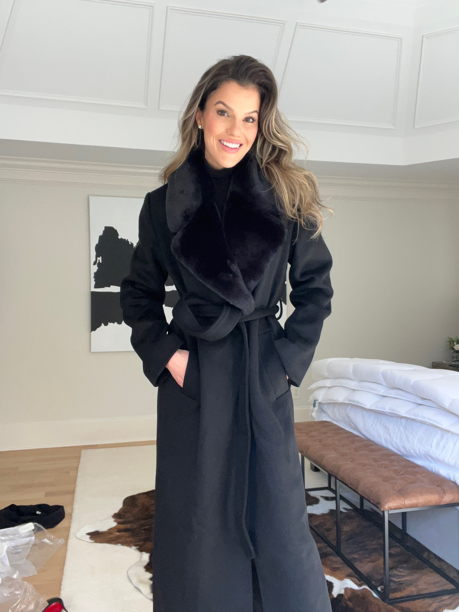 I love this black long, beautiful coat. I’m wearing a size small. The quality is amazing.

#LTKHoliday #LTKSeasonal