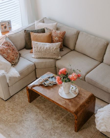 My cozy living room! This sectional couch is by far the most asked about piece in my house and for good reason - it’s massive, super comfy and so affordable but looks high end!

#LTKhome #LTKSpringSale #LTKfamily