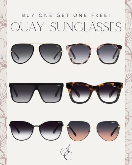 Quay sunglasses on sale — buy one get one free 😎

#LTKsalealert #LTKunder100 #LTKstyletip