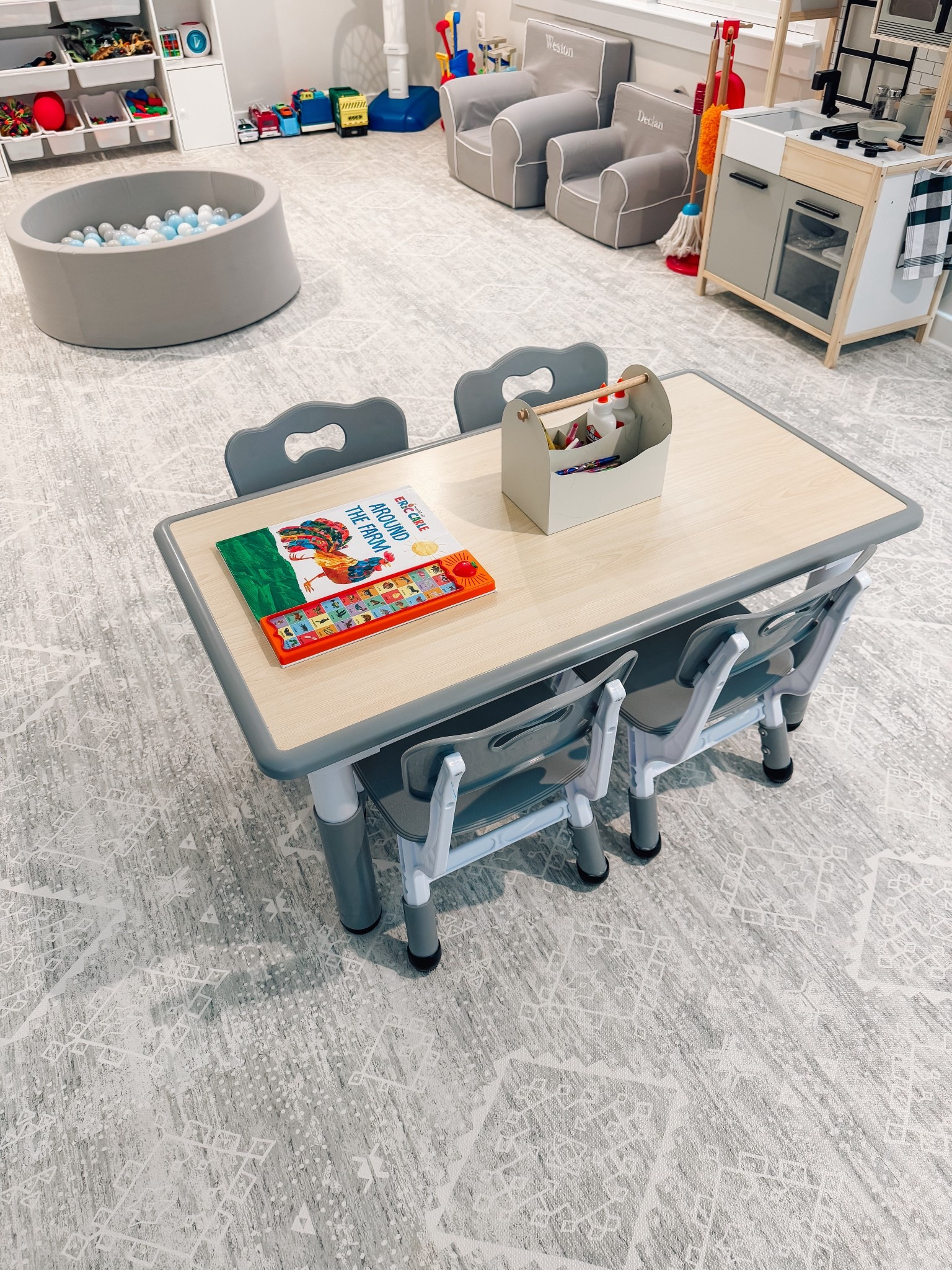 I love this little table for the boys to do arts and crafts in their playroom! So easy to put together, and it comes in a bunch of other colors 🙌🏻

toddler, playroom, toddler, boy, playroom, boy mom , play mat, toddler toys, toddler￼must haves

#LTKmomlife #LTKKids #LTKBaby