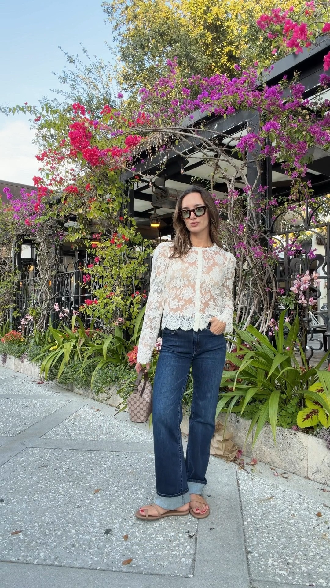 Wore to dinner! XS top and jeans are 24 petite my exact color is I put a spell on you 