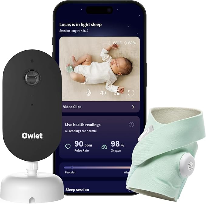 Owlet Dream Duo – FDA-Cleared Smart Baby Monitor with Sock & HD Video Cam, Tracks Pulse Rate, O... | Amazon (US)