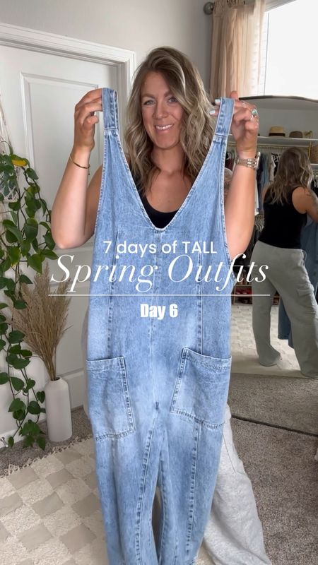 7 days of spring outfits - day 6

Black tank - large 
Sweatpants - medium large
Tube top - large reg
Denim jumpsuit - medium (size down, runs big)
Open knit cardigan - sized up (xl)
Sandals- 11 

#LTKmidsize #LTKstyletip #LTKVideo