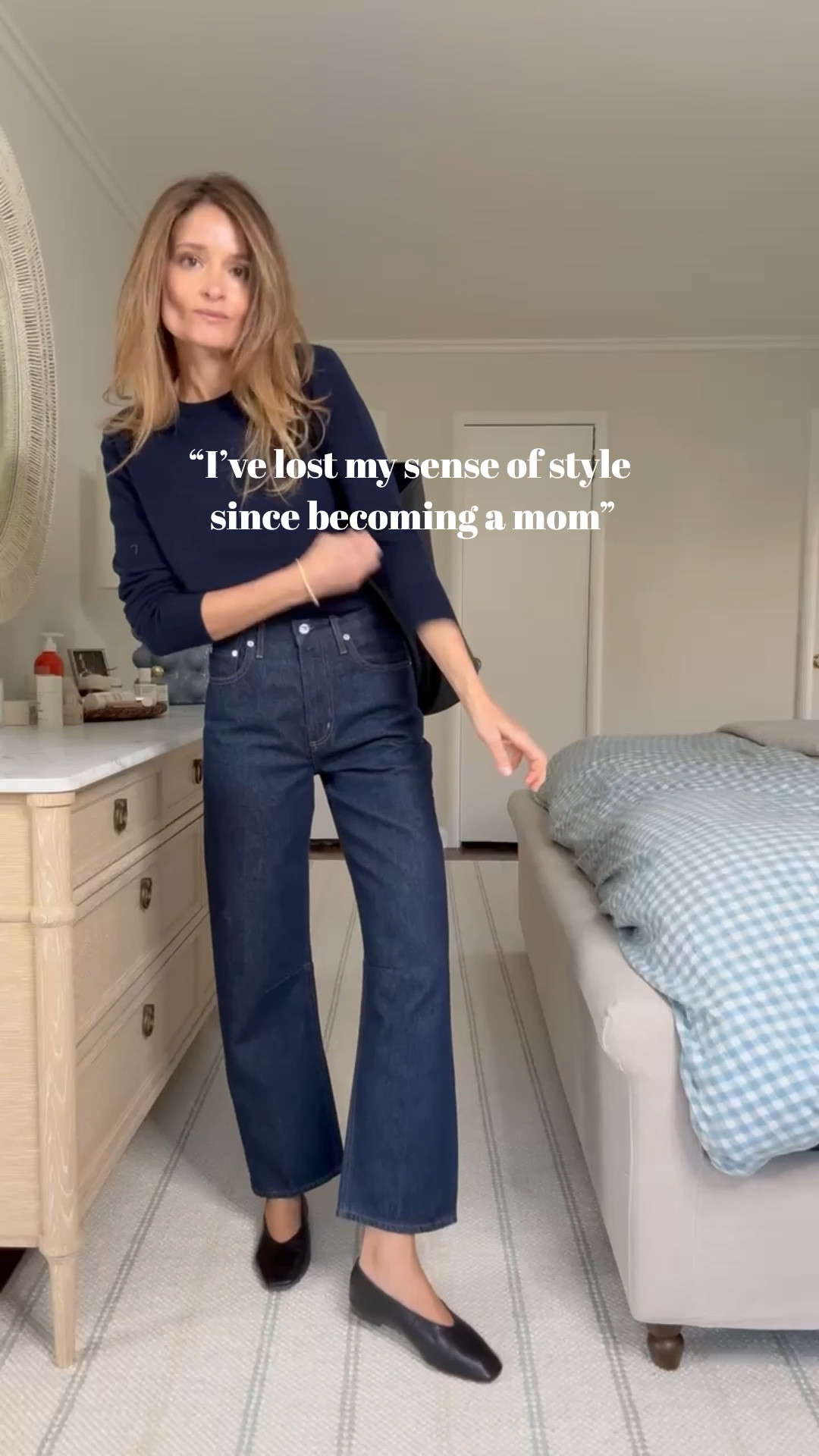 After 3 years of living in sweat pants I decided to rebuild the daily habit of getting dressed again and it has been so great for me. If you’re a mom struggling to know what to wear, I got you. Let’s rebuild the habit of getting dressed again so you feel a little more put together and more like your best self!

Outfit details:
Quince Mongolian Cashmere Crewneck for only $50! The best price for high quality cashmere out there. Super soft, doesn’t pill and so cozy! I don’t know how Quince does it! I own in 4 colors! • Citizens of Humanity Miro jeans. Such a high quality and flattering pair of denim for moms. The subtle relaxed barrel shape is the perfect silhouette and is effortlessly cool. The dark wash is perfect for Fall and Winter style! • Madewell Mylie flats are consistently a top worn and best selling ballet flat for good reason. Perfectly classic, so comfortable. • J. Crew Berkeley bucket tote is so practical and ties any outfit together. • added some frosting with the Amazon flame studs for just $22 and my favorite Dorsey bracelet! 

Sizing notes: Sweater: Wearing a size small, Jeans: wearing my small size, a 24. Flats: run tts, in a 7. 


Have a great day all! 

Xx Meg

#LTKmomlife #LTKFindsUnder50 #LTKStyleTip