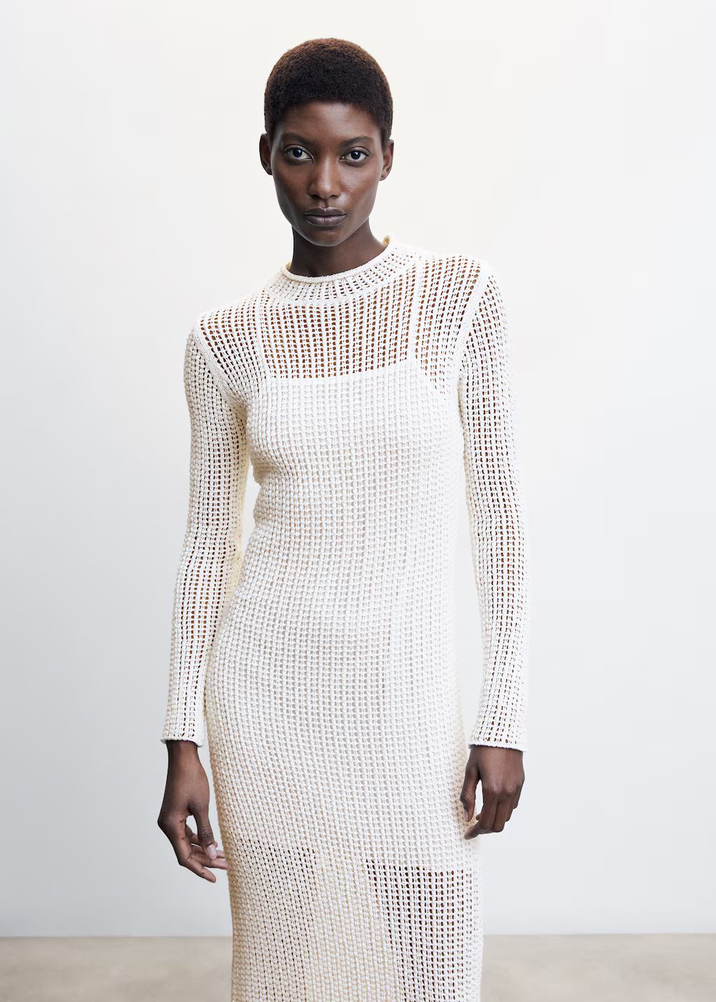 Knit openwork sweater - Woman | MANGO USA | MANGO (US)