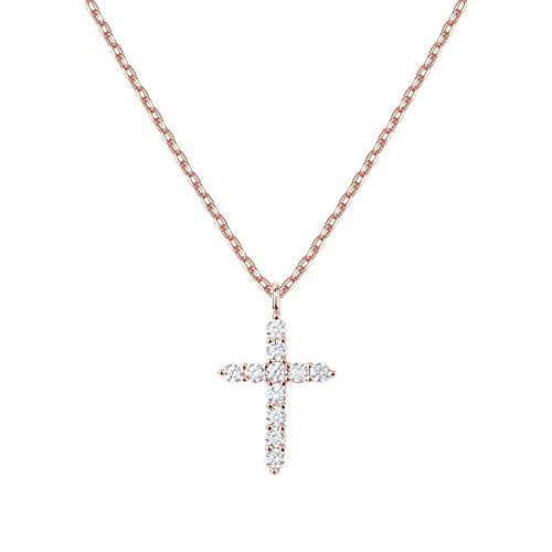 PAVOI 14K Gold Plated Cross Necklace for Women | Cross Pendant | Gold Necklaces for Women | Amazon (US)