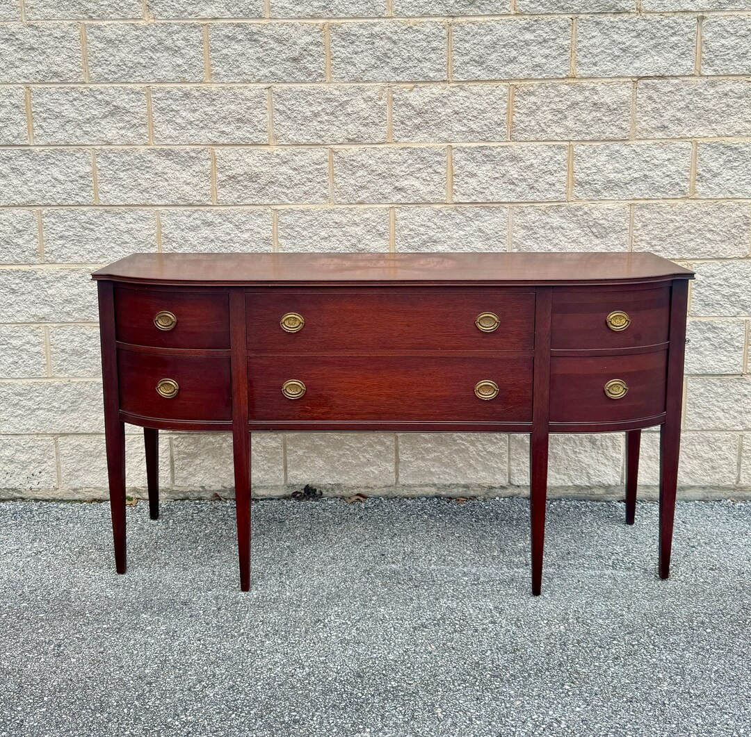 Vintage American Federal Style Mahogany Credenza Sideboard Server - Etsy | Etsy (US)