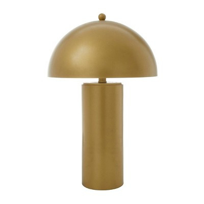 Contemporary Metal Accent Lamp Gold - CosmoLiving by Cosmopolitan: No Assembly, Iron Body, Cone Shade | Target