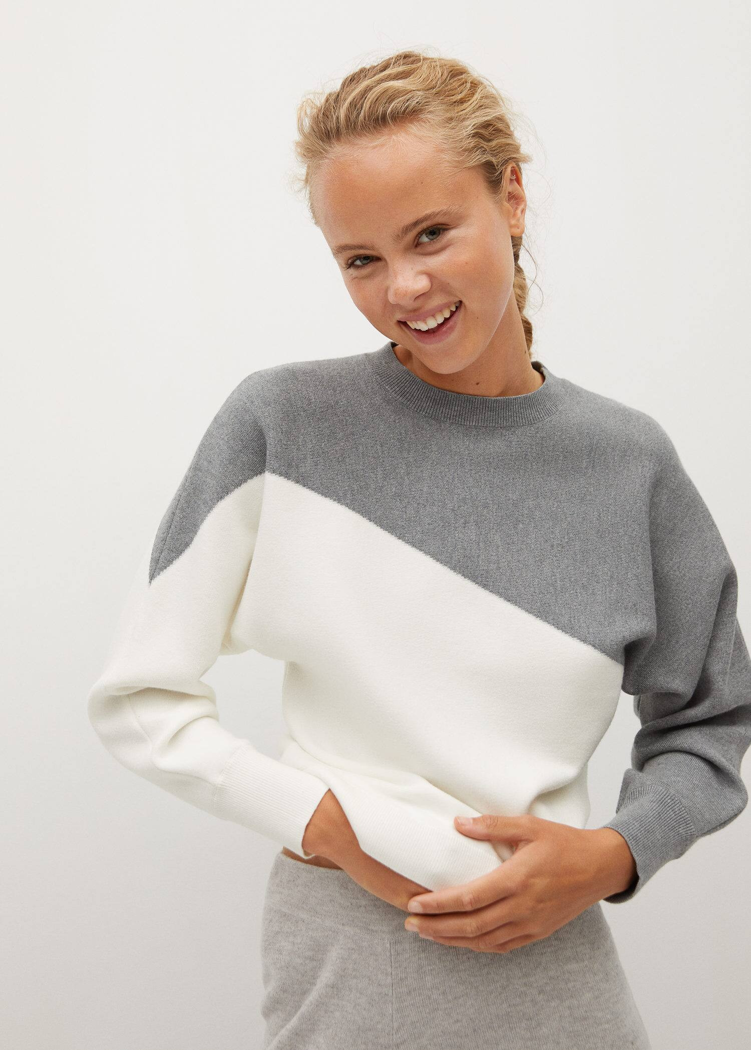 Multi-colored knit sweater | MANGO (US)