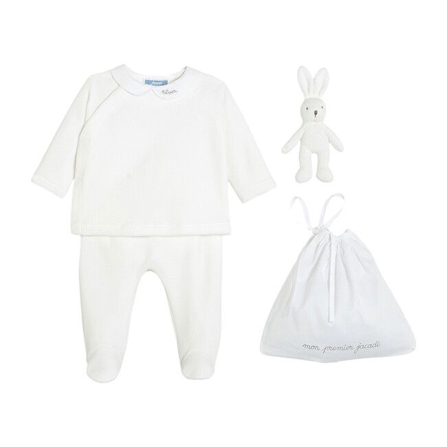 Baby Fleece Set, White | Maisonette