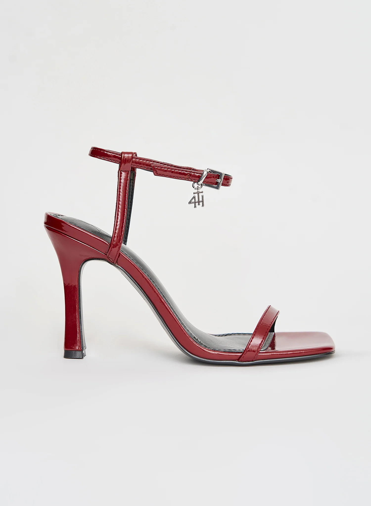 Red Strappy Heeled Patent Sandal- Berlin | 4th & Reckless