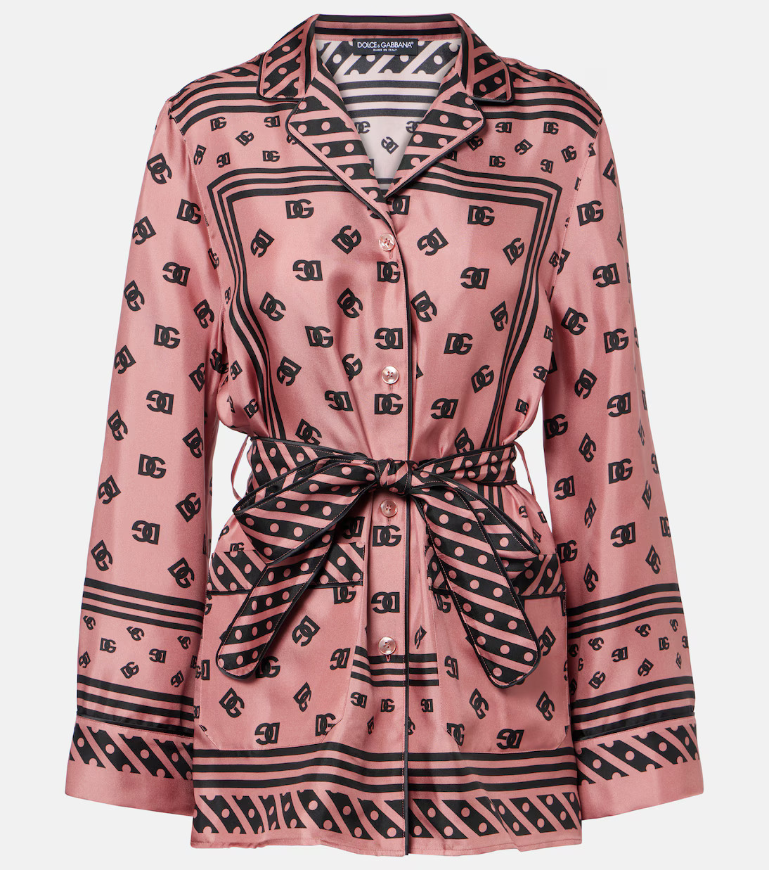 DG silk satin shirt | Mytheresa (US/CA)